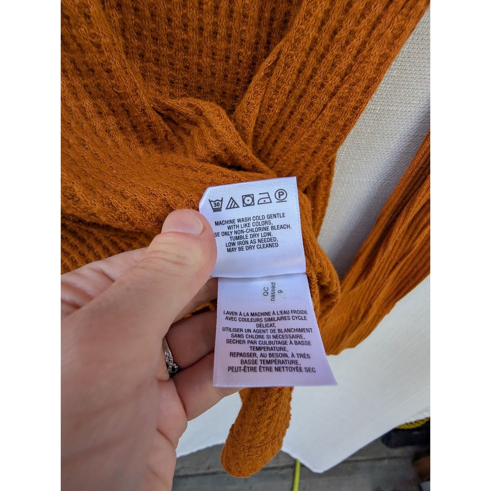 Maeve Anthropologie Boho Thermal Shirt Womens S Rust Fall Layering Granola Girl - Picture 6 of 6